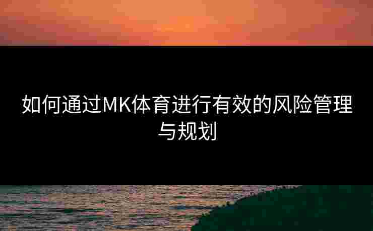 如何通过MK体育进行有效的风险管理与规划