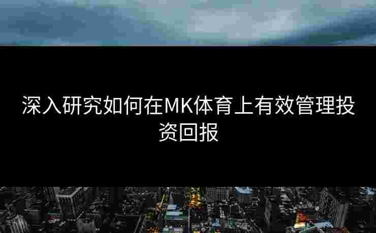 深入研究如何在MK体育上有效管理投资回报